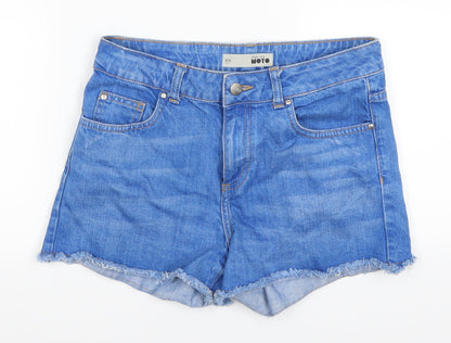 Topshop Womens Blue  Denim Cut-Off Shorts Size 28 in