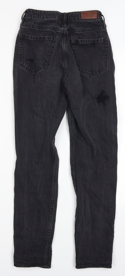 Hollister Womens Grey  Denim Mom Jeans Size 23 in L27 in