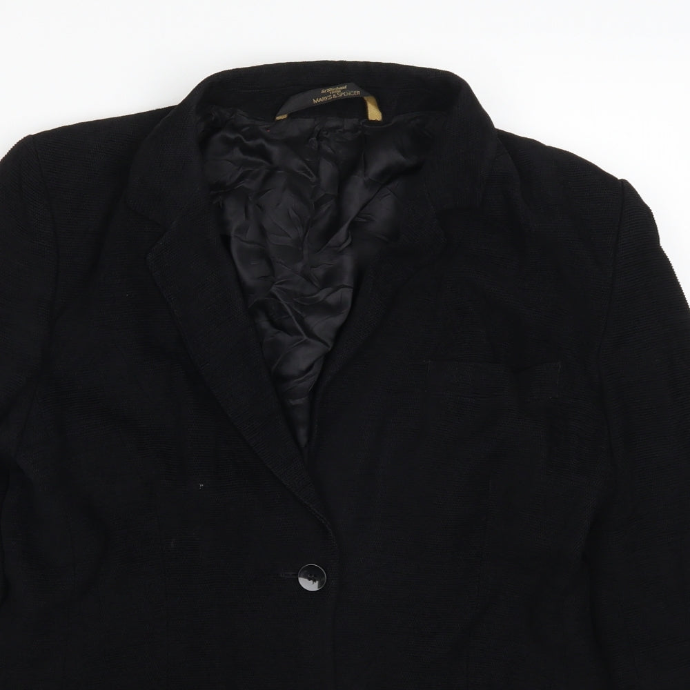 Marks and Spencer Womens Black   Jacket Suit Jacket Size 12