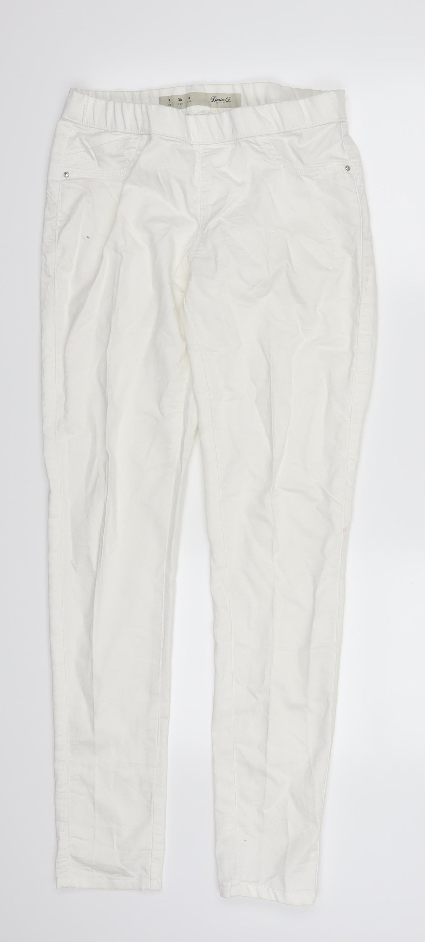 Womens UK Size 8 Denim Co  Jegging White Leggings
