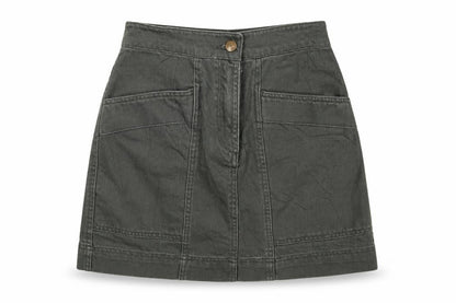 H&M Womens Green  Denim A-Line Skirt Size 26 in