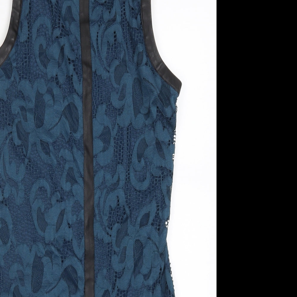 Tart Womens Blue  Lace Pencil Dress  Size L