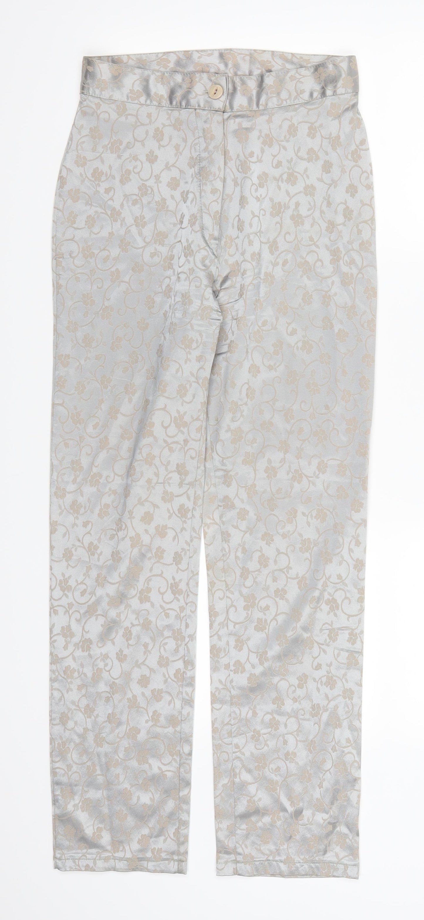 Womens UK Size 26 in Preworn Regular Fit  Silver Trousers