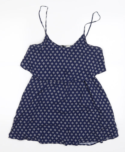 H&M Womens Blue Geometric  Mini  Size 10