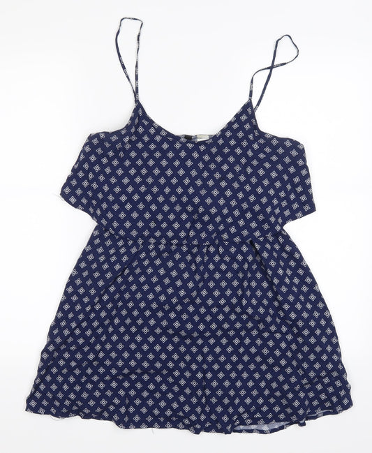 H&M Womens Blue Geometric  Mini  Size 10