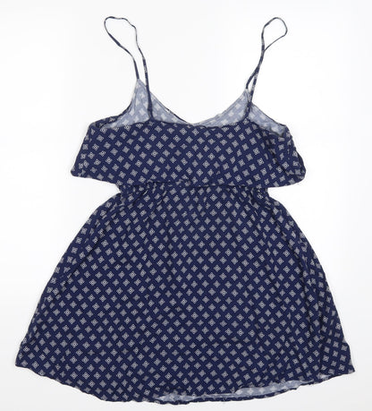 H&M Womens Blue Geometric  Mini  Size 10