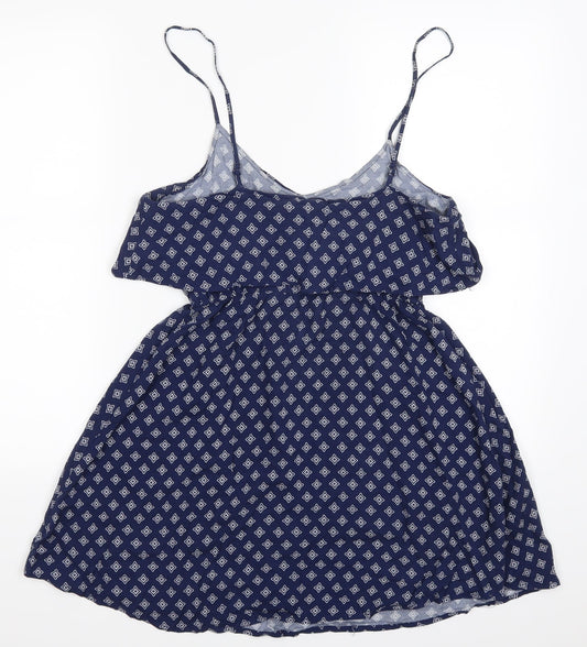H&M Womens Blue Geometric  Mini  Size 10