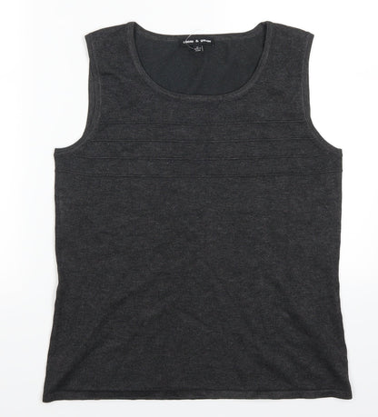 Womens UK Size M Cable & Gauge Grey Basic Tank