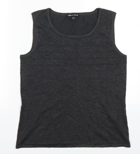 Womens UK Size M Cable & Gauge Grey Basic Tank