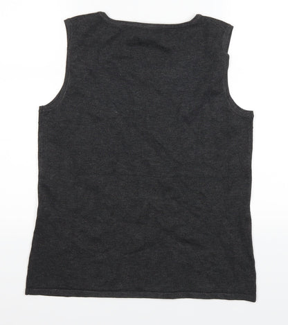 Womens UK Size M Cable & Gauge Grey Basic Tank