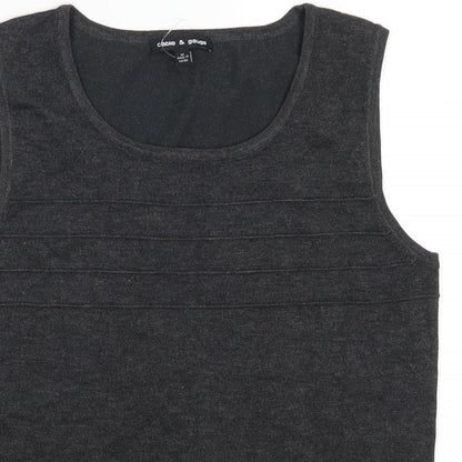 Womens UK Size M Cable & Gauge Grey Basic Tank