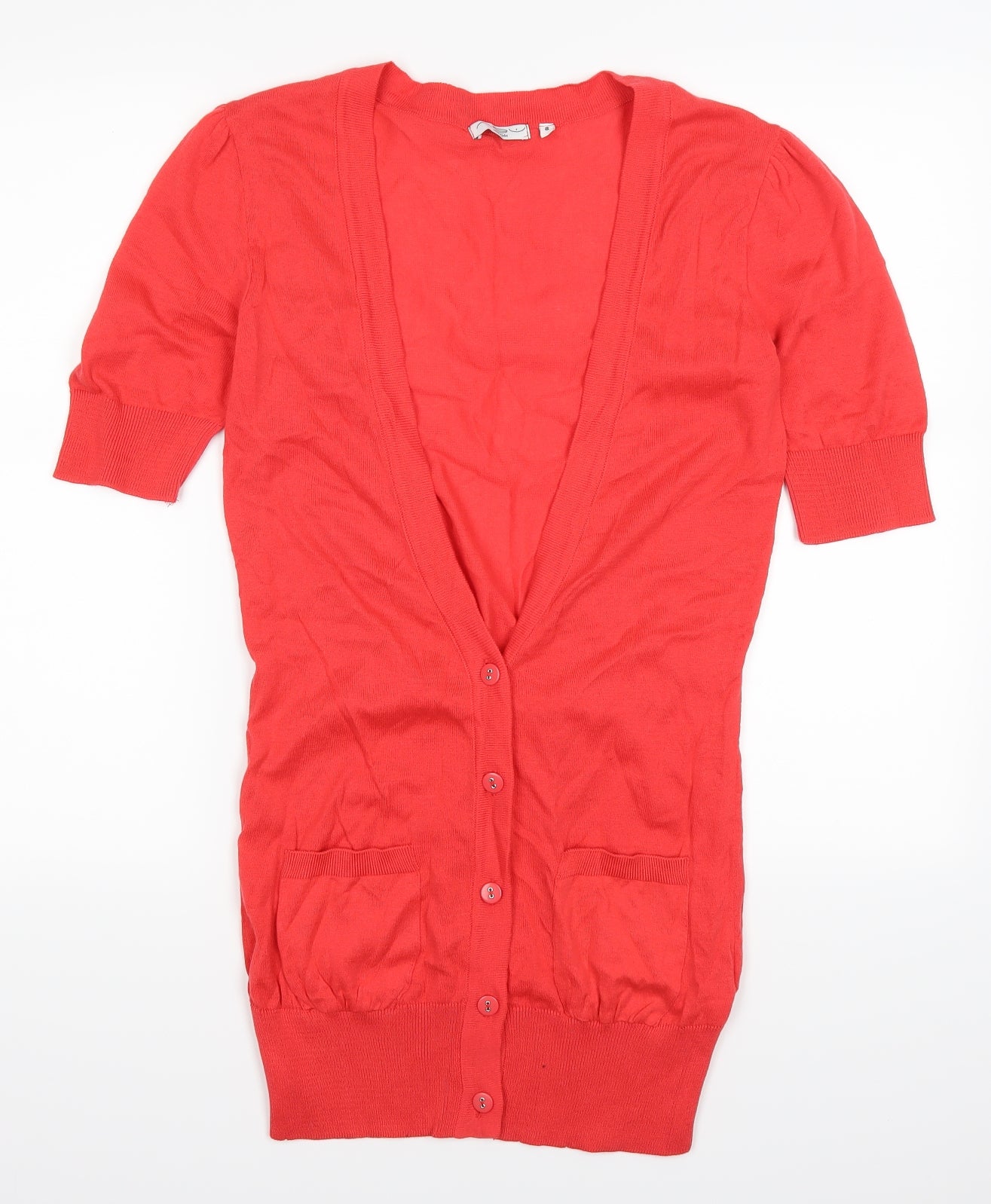 New Look Womens Red   Cardigan Jumper Size 8