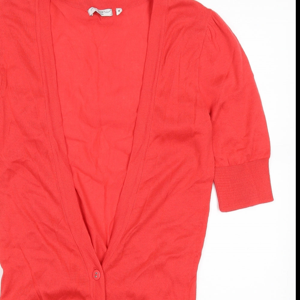 New Look Womens Red   Cardigan Jumper Size 8