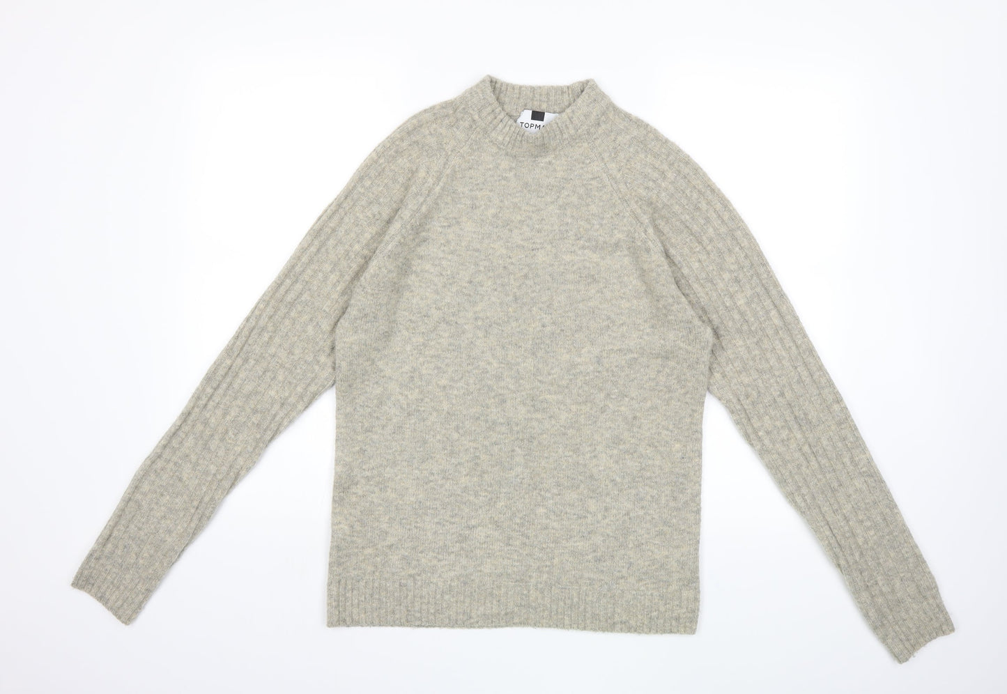 Topman Mens Beige  Knit Pullover Jumper Size S