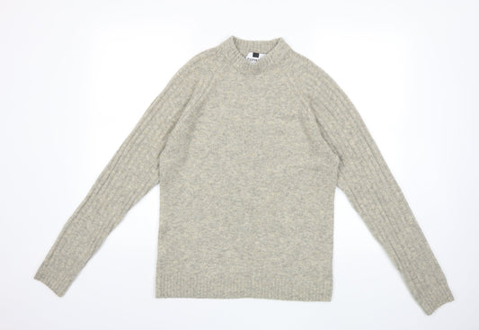 Topman Mens Beige  Knit Pullover Jumper Size S