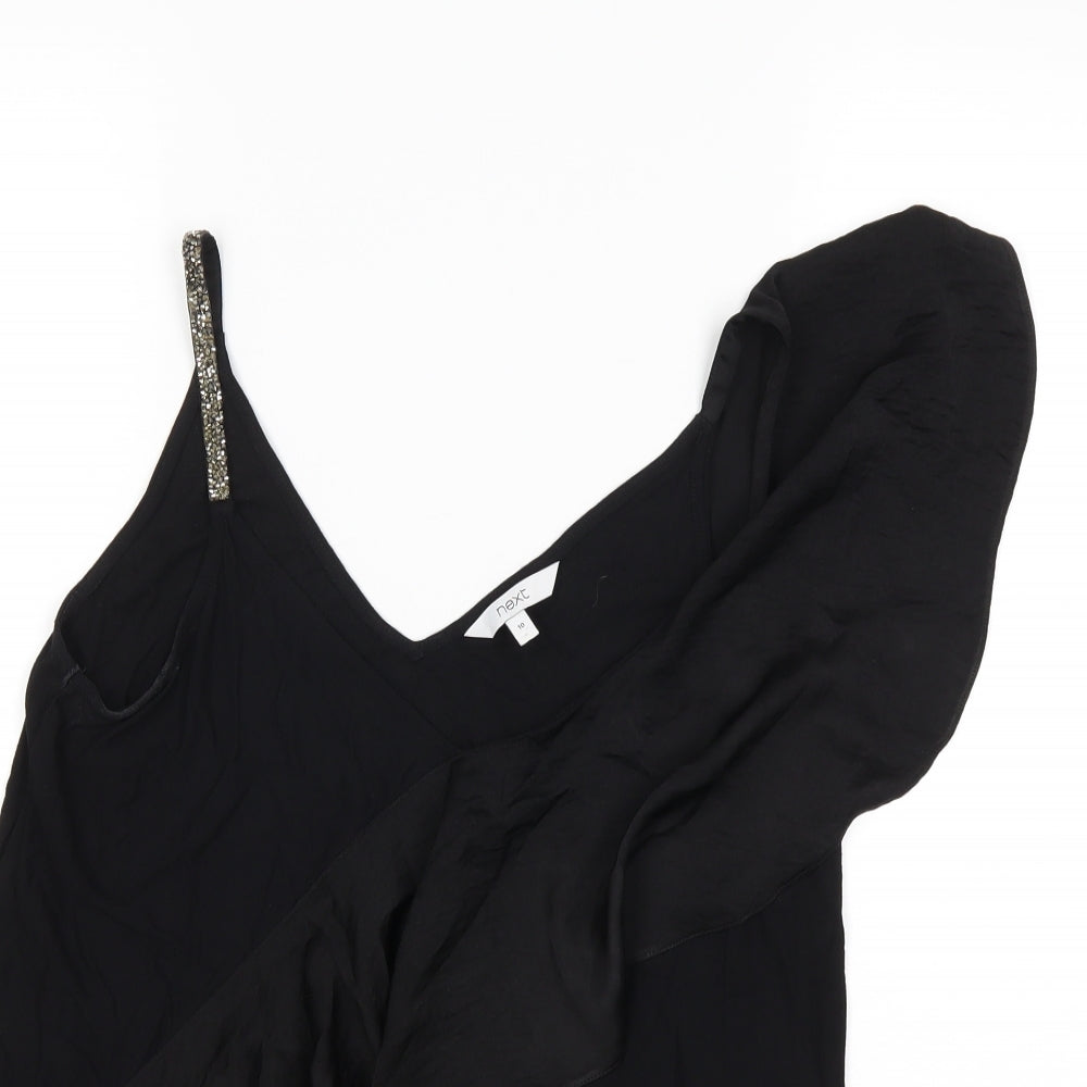 Womens UK Size 10 NEXT Black Basic Tank