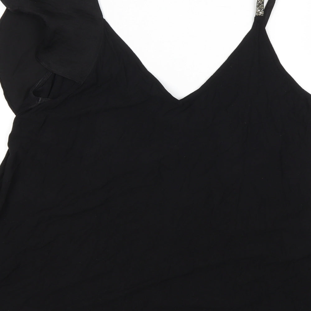 Womens UK Size 10 NEXT Black Basic Tank