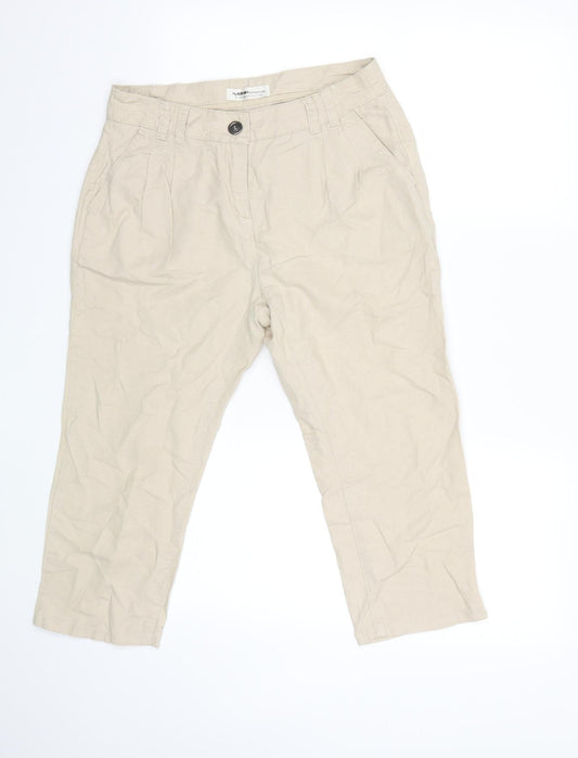 Bershka Womens Beige   Trousers  Size 10 L20 in