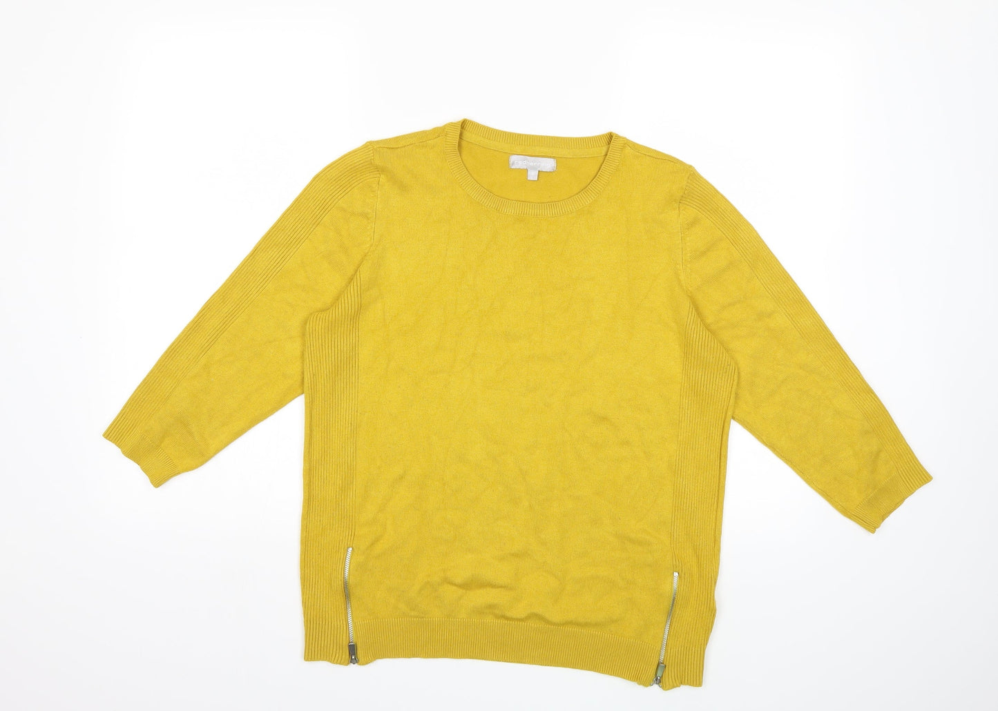 Red Herring Womens Yellow   Pullover Jumper Size 16