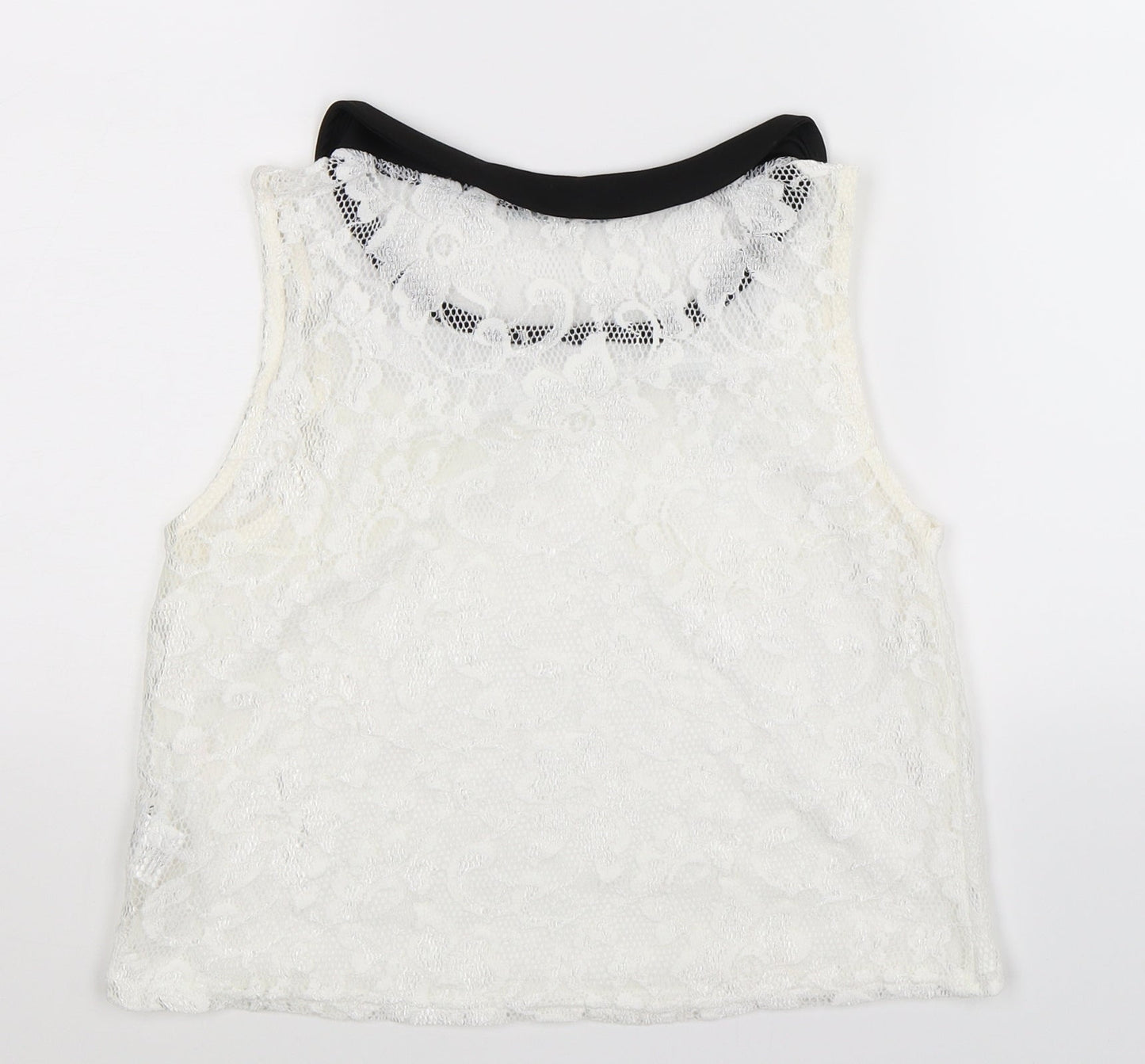 Womens UK Size M Jennyfer White Basic Tank