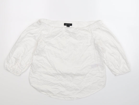 Womens UK Size 8 New Look White Camisole T-Shirt