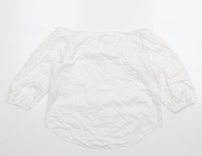 Womens UK Size 8 New Look White Camisole T-Shirt