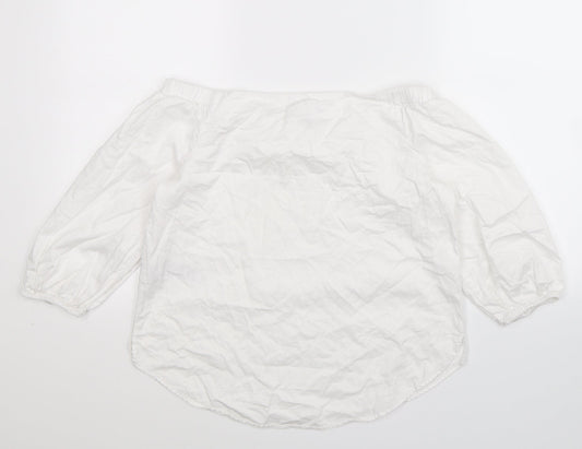 Womens UK Size 8 New Look White Camisole T-Shirt