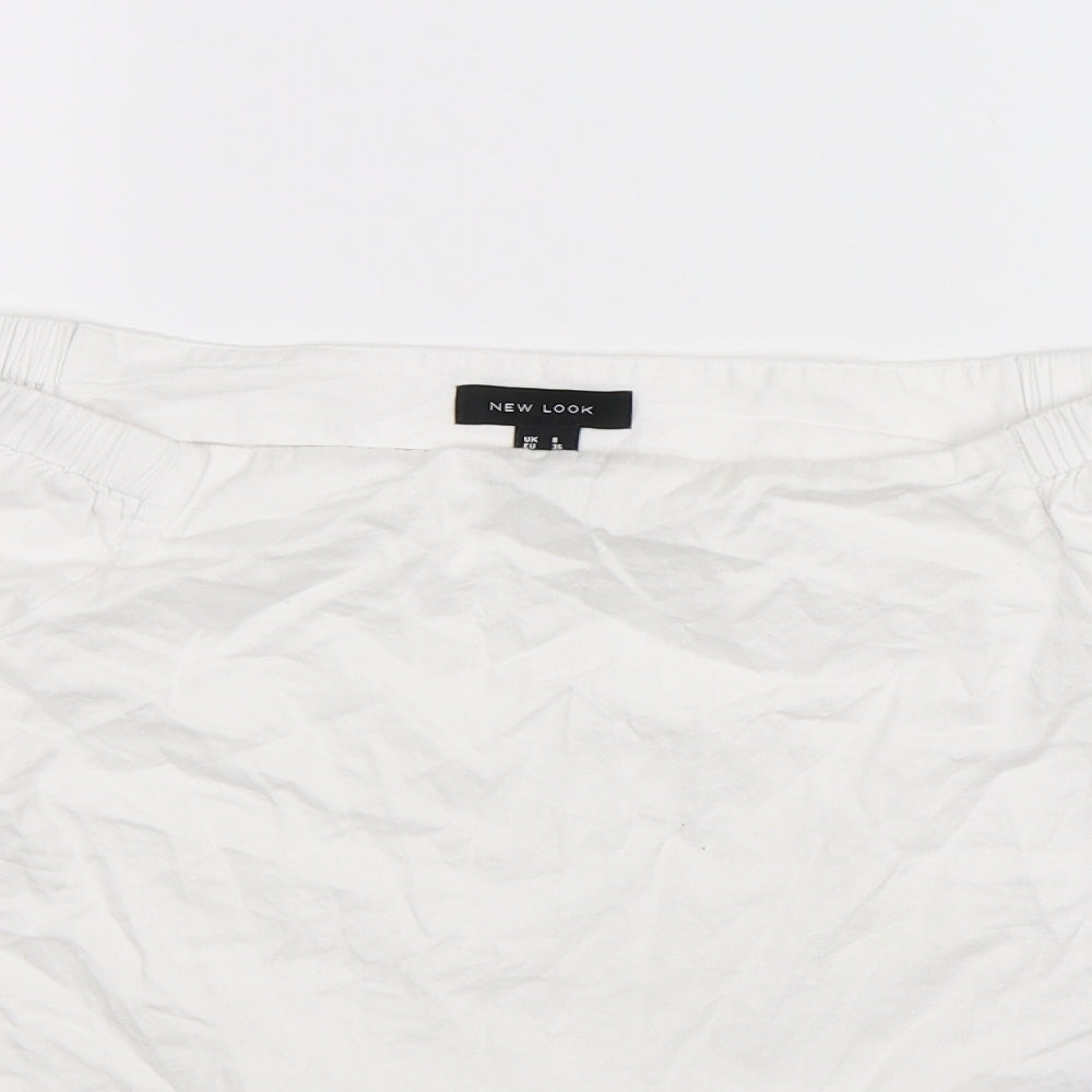 Womens UK Size 8 New Look White Camisole T-Shirt