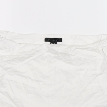 Womens UK Size 8 New Look White Camisole T-Shirt