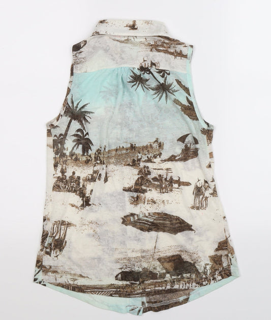 Denim Co Womens Multicoloured   Basic Button-Up Size 10