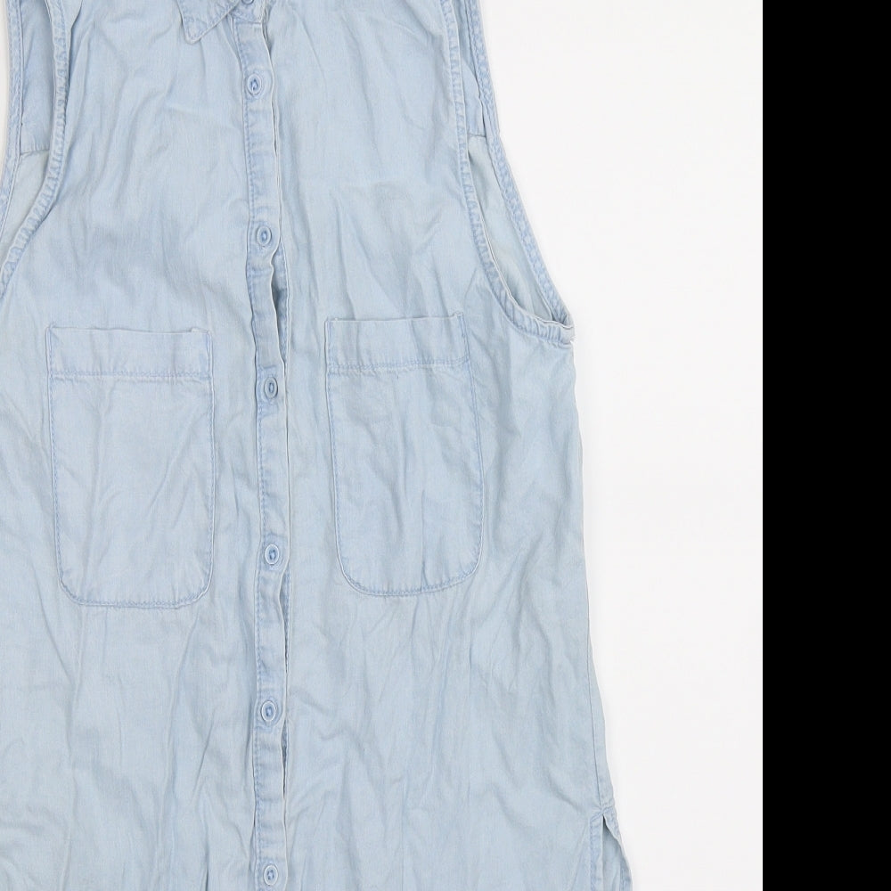 Denim Co Womens Blue   Basic Button-Up Size 10