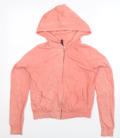One & Unik Womens Pink   Full Zip Hoodie Size S