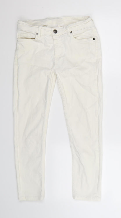 Zara Womens White  Denim Cropped Jeans Size 27 in L23 in