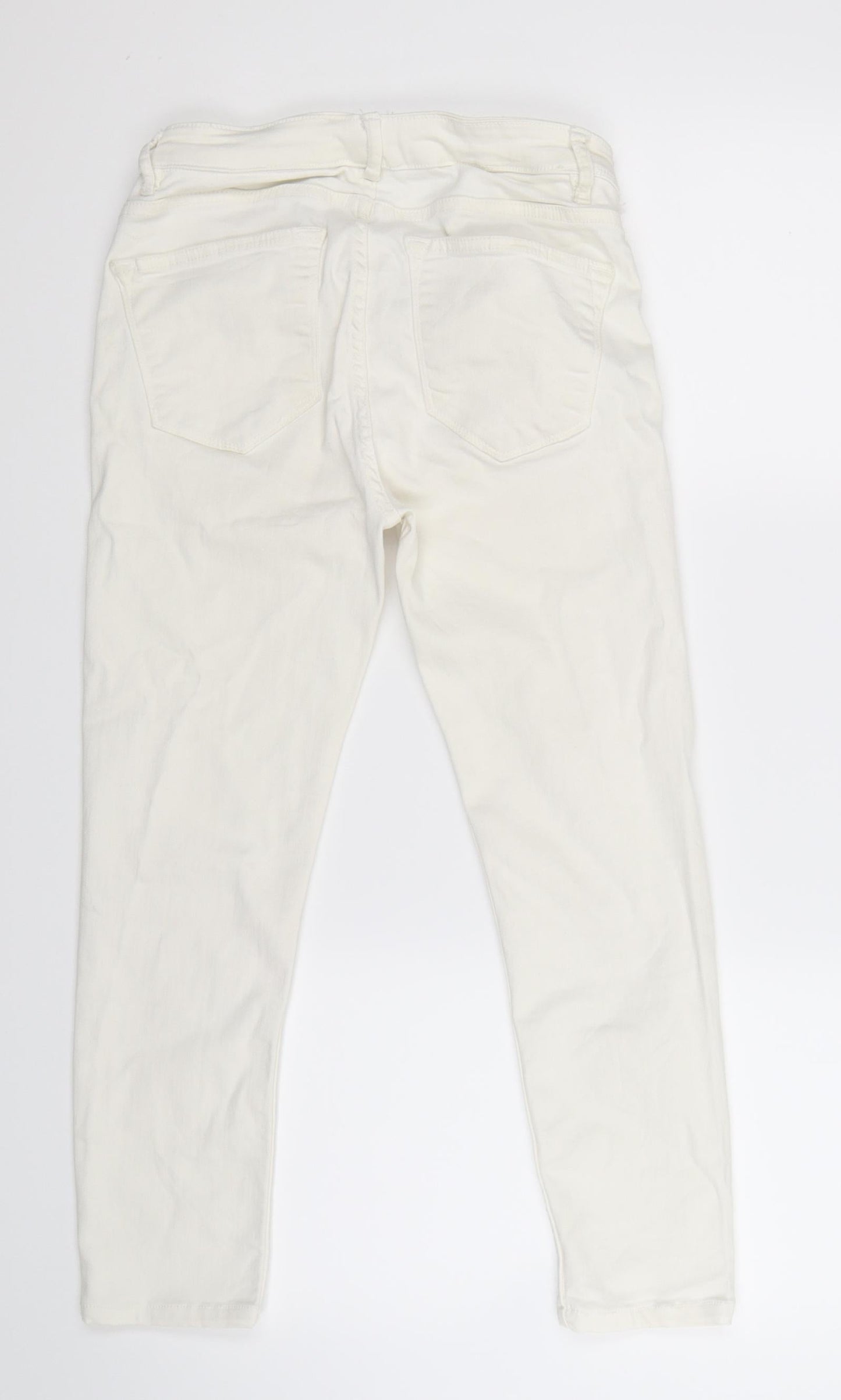 Zara Womens White  Denim Cropped Jeans Size 27 in L23 in