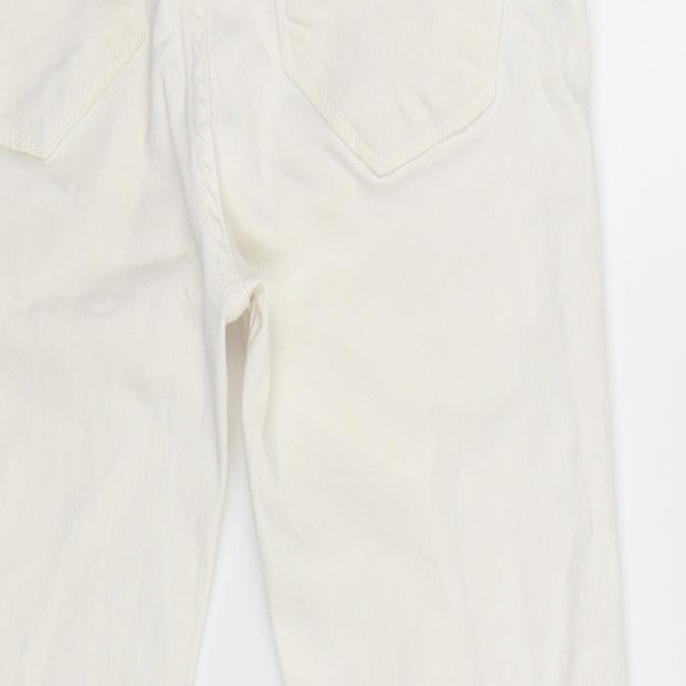 Zara Womens White  Denim Cropped Jeans Size 27 in L23 in