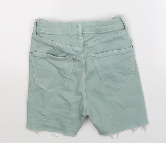 Miss Selfridge Womens Blue  Denim Bermuda Shorts Size 4