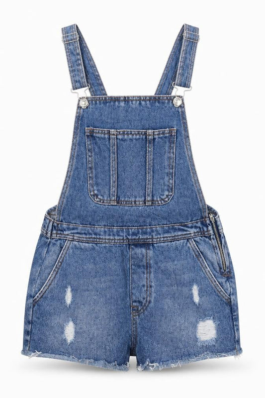 Womens UK Size 8 Denim Co One-Piece Blue Dungaree