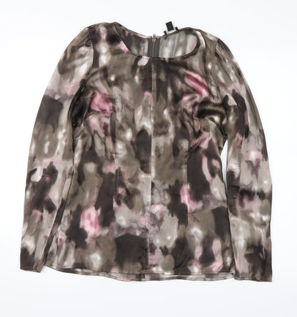 Ann Taylor Womens Green Colourblock  Basic Blouse Size 2