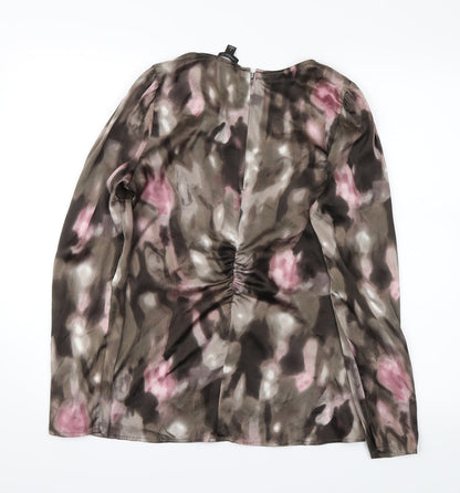 Ann Taylor Womens Green Colourblock  Basic Blouse Size 2