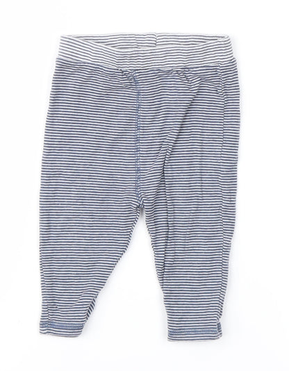 NEXT  Blue Striped  Sweatpants Leggings Size 3-6 Months