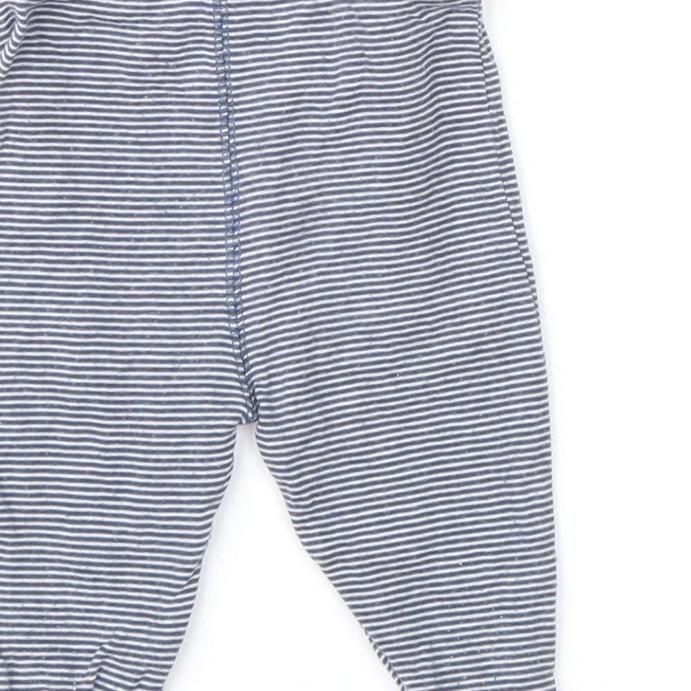 NEXT  Blue Striped  Sweatpants Leggings Size 3-6 Months