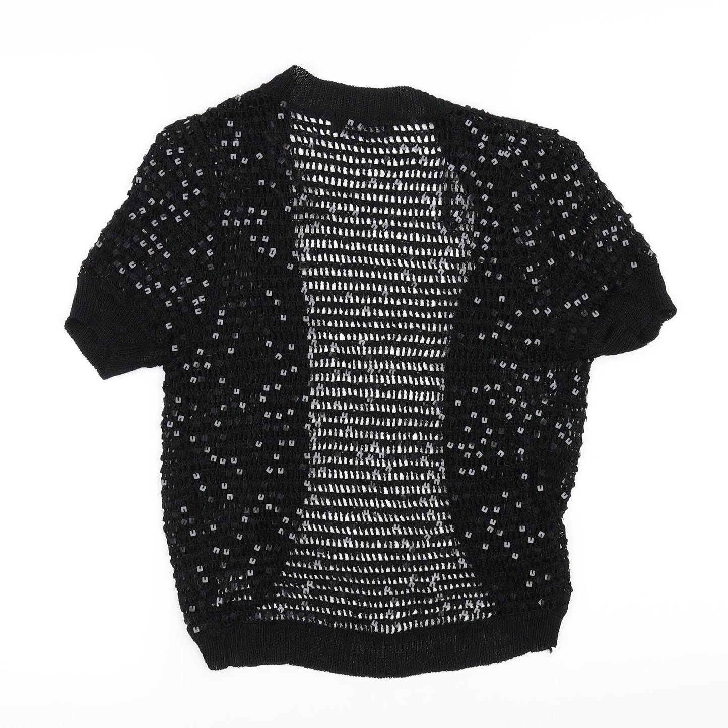 Papaya Womens Black   Basic Blouse Size 14  - see through