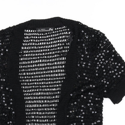 Papaya Womens Black   Basic Blouse Size 14  - see through