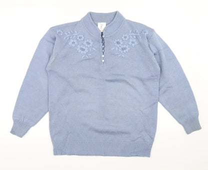 Compliments Womens Blue   Pullover Jumper Size 12