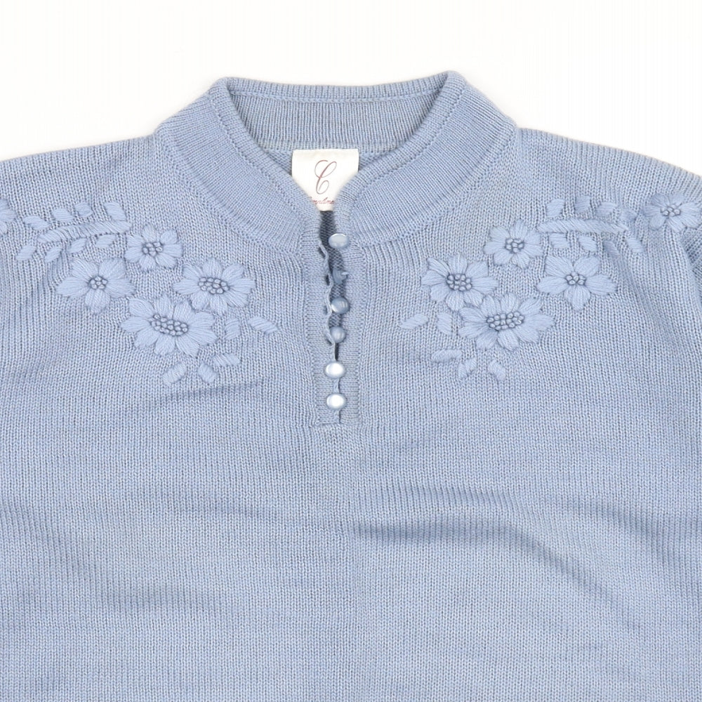Compliments Womens Blue   Pullover Jumper Size 12