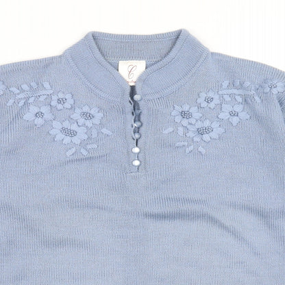 Compliments Womens Blue   Pullover Jumper Size 12
