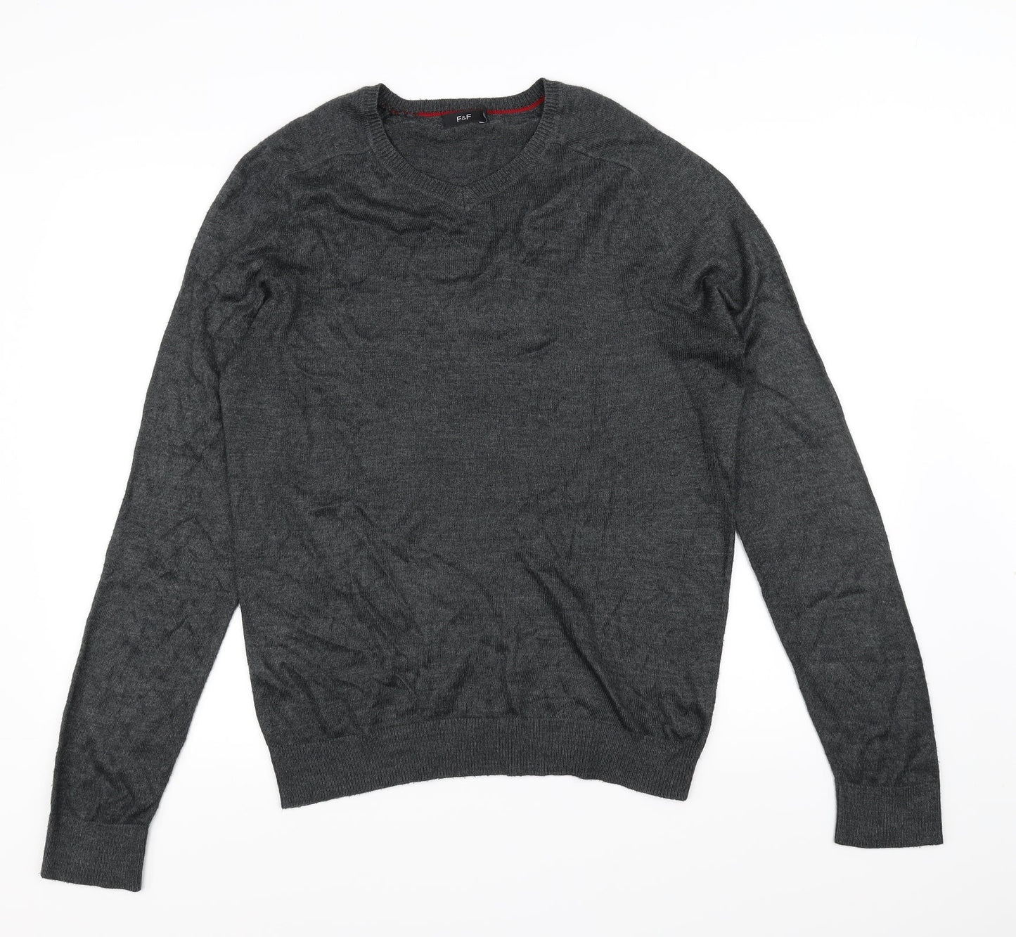 F&F Mens Grey   Pullover Jumper Size S