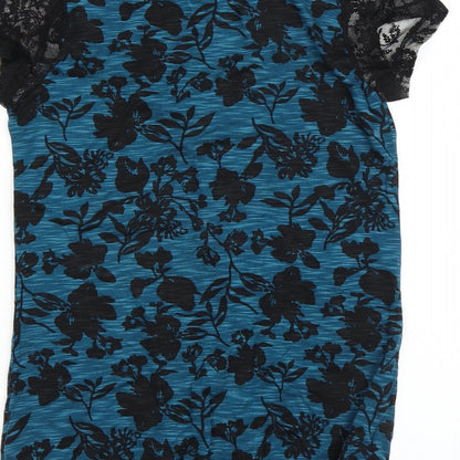 Womens UK Size 36 Dorothy Perkins Blue Basic T-Shirt