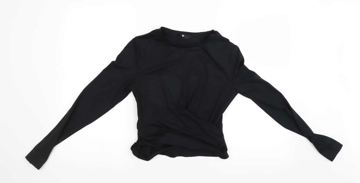 Womens UK Size 6 Very Black Basic T-Shirt