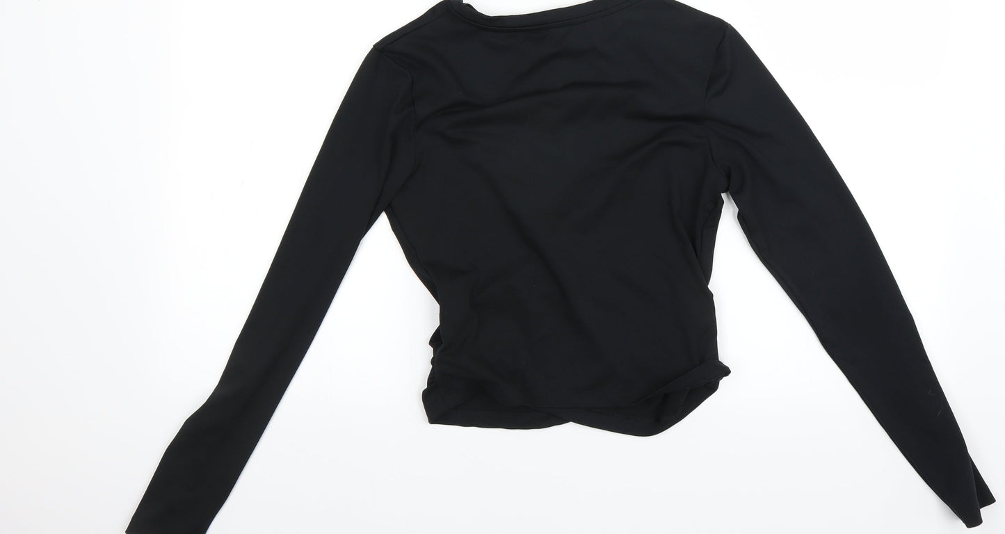 Womens UK Size 6 Very Black Basic T-Shirt